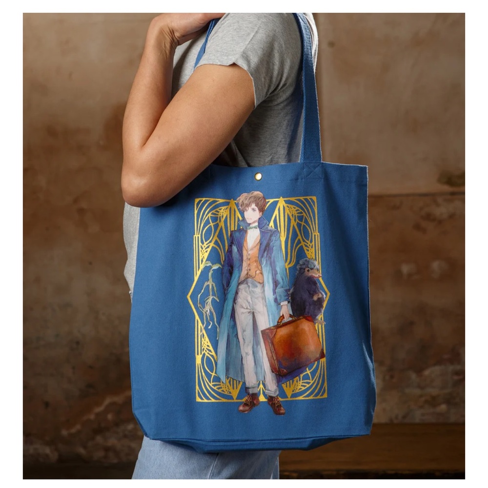 NEWT Scamander Tote Fantastic Beasts Wizarding World Harry Potter Blue Bag